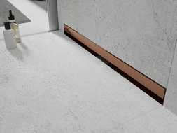 Mexen Flat Wall wall linear drain 2-in-1 70 cm, rose gold - 1630070