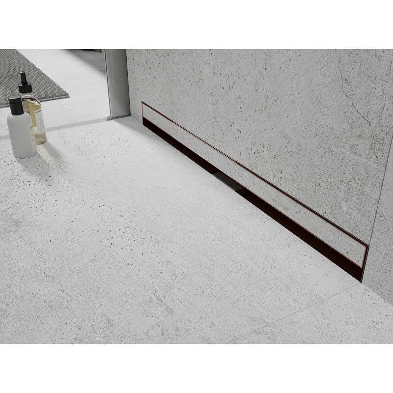 Mexen Flat Wall wall linear drain 2-in-1 70 cm, rose gold - 1630070