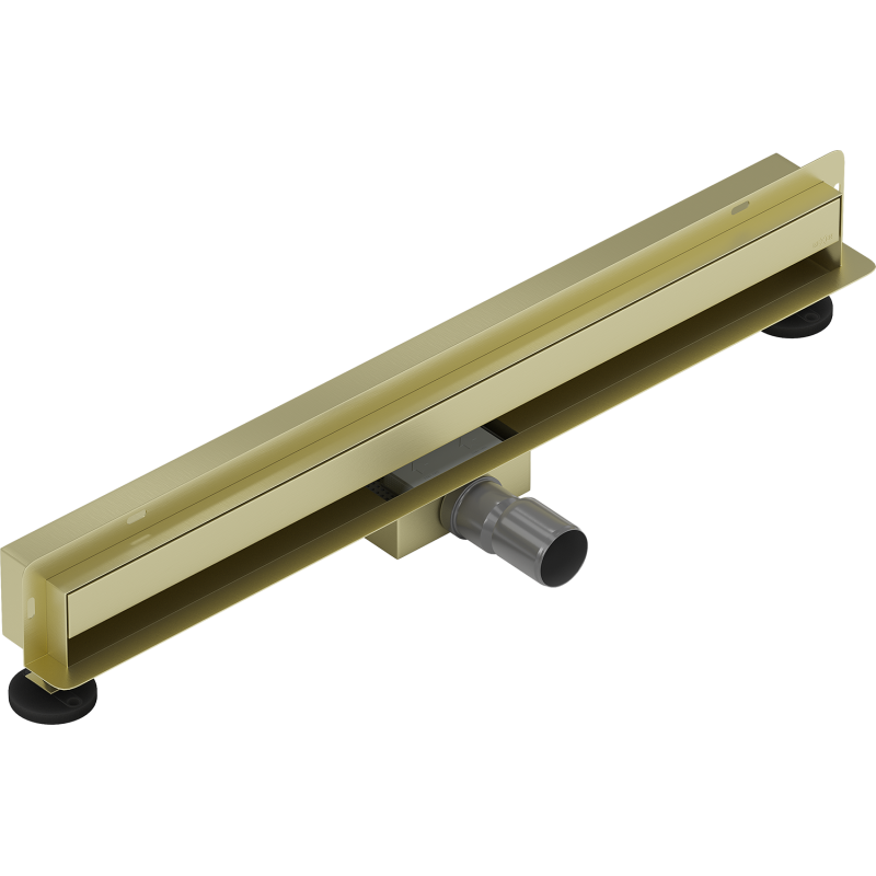 Mexen Flat Wall wall linear drain 2-in-1 70 cm, brushed gold - 1A30070