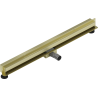 Mexen Flat Wall 2-in-1 Wall Linear Drain 100 cm, Brushed Gold - 1A30100