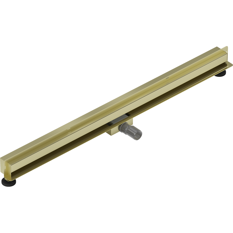 Mexen Flat Wall wall linear drain 2-in-1 120 cm, brushed gold - 1A30120