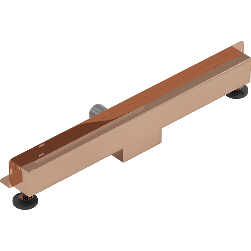 Mexen Flat Wall 2-in-1 Wall Linear Drain 50 cm, Rose Gold - 1630050