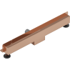 Mexen Flat Wall wall linear drain 2-in-1 60 cm, rose gold - 1630060