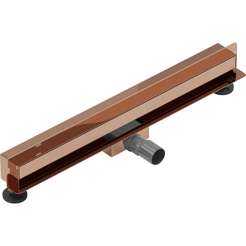 Mexen Flat Wall wall linear drain 2-in-1 70 cm, rose gold - 1630070