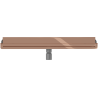 Mexen Flat Wall wall linear drain 2-in-1 70 cm, rose gold - 1630070