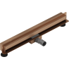 Mexen Flat Wall 2-in-1 Wall Linear Drain 60 cm, Brushed Copper - 1C30060