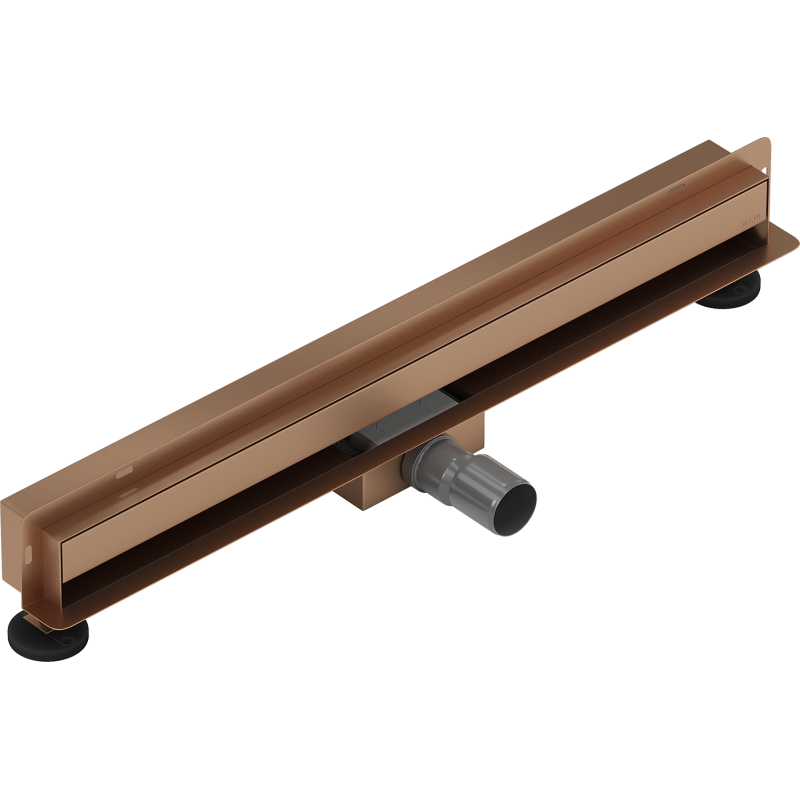 Mexen Flat Wall wall-mounted linear drain 2-in-1 70 cm, brushed copper - 1C30070