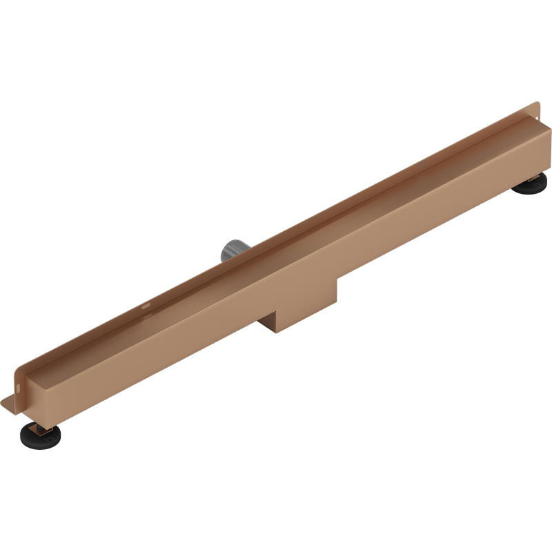 Mexen Flat Wall 2-in-1 Wall Linear Drain 80 cm, Brushed Copper - 1C30080