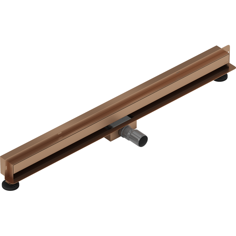 Mexen Flat Wall wall linear drain 2-in-1 100 cm, brushed copper - 1C30100