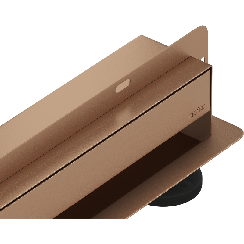 Mexen Flat Wall wall linear drain 2-in-1 120 cm, brushed copper - 1C30120