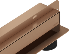 Mexen Flat Wall wall linear drain 2-in-1 120 cm, brushed copper - 1C30120