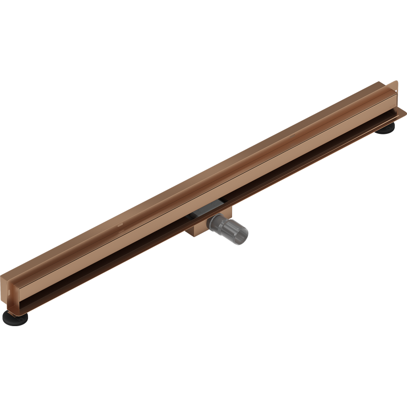 Mexen Flat Wall wall linear drain 2-in-1 120 cm, brushed copper - 1C30120