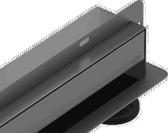 Mexen Flat Wall wall linear drain 2-in-1 80 cm, gun gray brushed - 1E30080