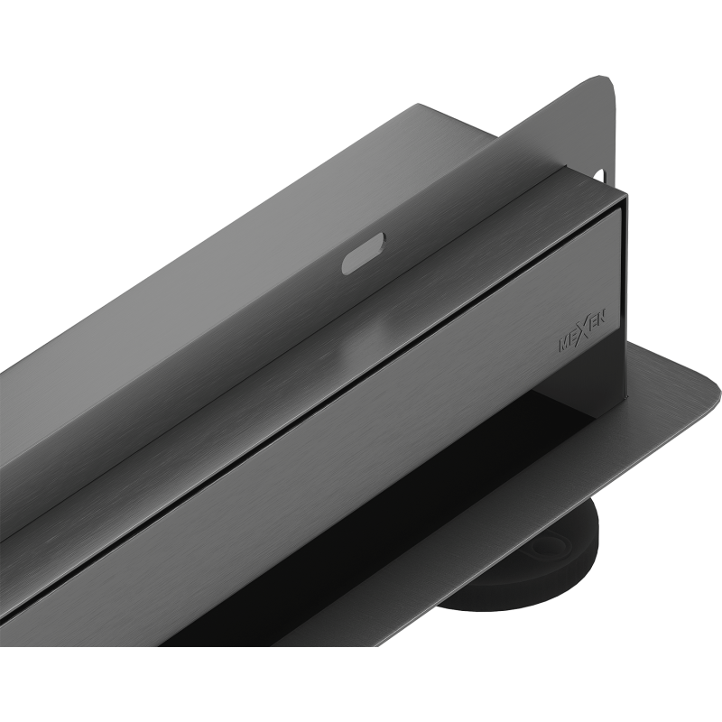 Mexen Flat Wall wall linear drain 2-in-1 90 cm, brushed gun gray - 1E30090