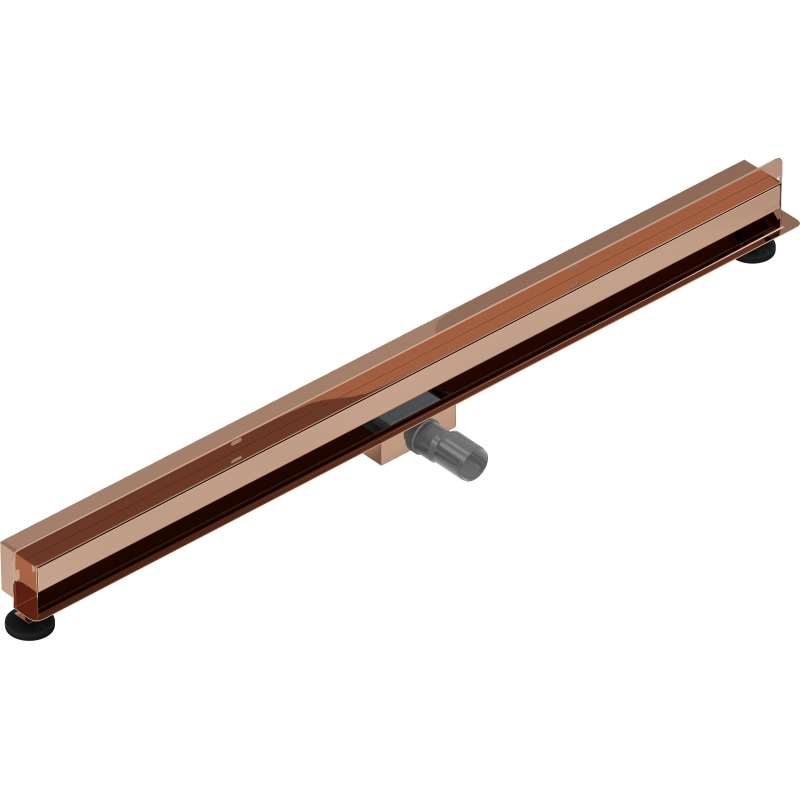 Mexen Flat Wall 2-in-1 Wall Linear Drain 110 cm, Rose Gold - 1630110
