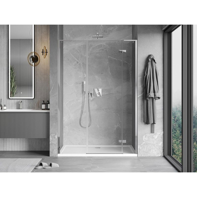 Mexen Mist-H L right-open shower door 125 cm, transparent, chrome - 8A5L-125-001-01-00-P