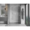 Mexen Mist-H L Right-Handed Hinged Shower Door 135 cm, Transparent, Chrome - 8A5L-135-001-01-00-P