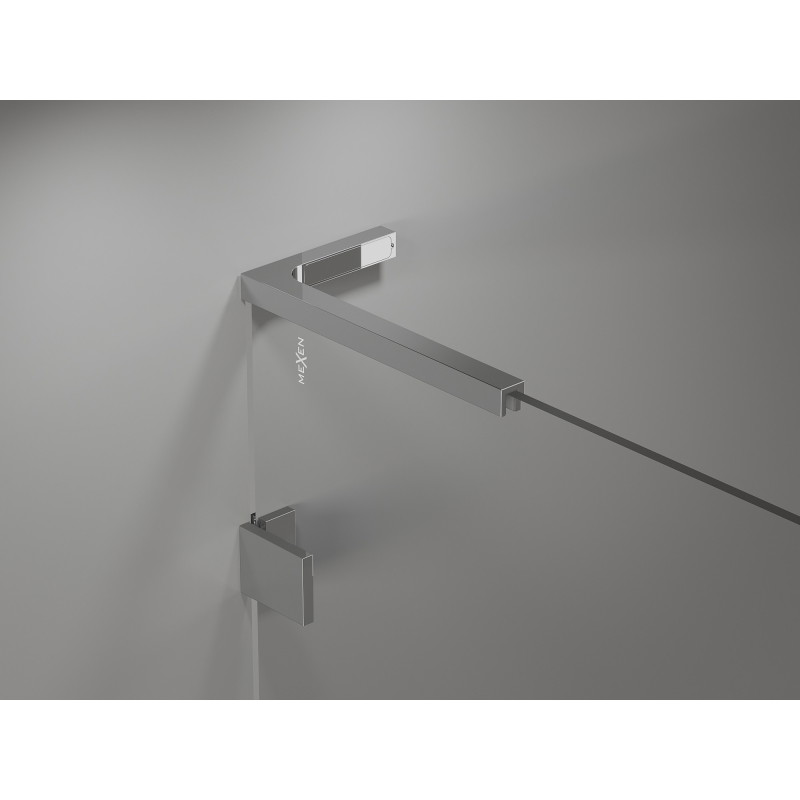 Mexen Uni-L1 L-shaped bracket set for 6-8 mm shower doors and panels, chrome - 830-12-01