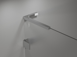 Mexen Uni-L1 L-shaped bracket set for 6-8 mm shower doors and panels, chrome - 830-12-01