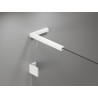 Mexen Uni-L1 L-shaped bracket set for 6-8 mm shower doors and panels, white - 830-12-20