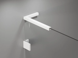 Mexen set of L-angle stabilizers for shower doors and panels 6-8 mm, white - 830-12-20