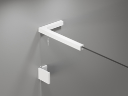 Mexen Uni-L1 L-shaped bracket set for 6-8 mm shower doors and panels, white - 830-12-20