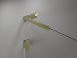 Mexen angle stabilizer set L for shower doors and panels 6-8 mm, gold - 830-12-50