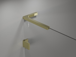 Mexen Uni-L1 Set of L-shaped support brackets for shower doors and panels, 6-8 mm, gold - 830-12-50