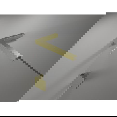 Mexen set of L-angle stabilizers for shower doors and partitions 6-8 mm, brushed gold - 830-12-55