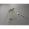 Mexen Uni-L1 L-shaped bracket set for 6-8 mm shower doors and panels, brushed gold - 830-12-55