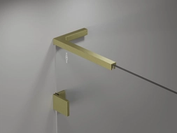 Mexen set of L-angle stabilizers for shower doors and partitions 6-8 mm, brushed gold - 830-12-55