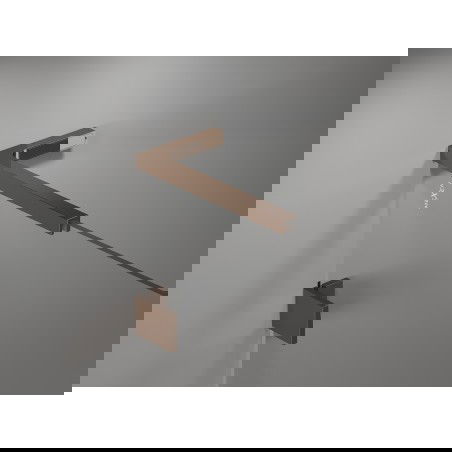 Mexen set of L-shaped angle stabilizers for shower doors and walls 6-8 mm, rose gold - 830-12-60