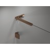 Mexen Uni-L1 L-shaped bracket set for 6-8 mm shower doors and panels, rose gold - 830-12-60