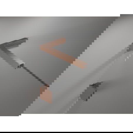 Mexen set of L-angle stabilizers for shower doors and panels 6-8 mm, brushed copper - 830-12-65