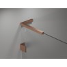 Mexen Uni-L1 L-shaped bracket set for 6-8 mm shower doors and panels, brushed copper - 830-12-65