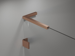 Mexen set of L-angle stabilizers for shower doors and panels 6-8 mm, brushed copper - 830-12-65