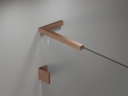 Mexen set of L-angle stabilizers for shower doors and panels 6-8 mm, brushed copper - 830-12-65