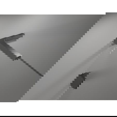 Mexen set of L-shaped brackets for shower doors and panels 6-8 mm, brushed gun gray - 830-12-66