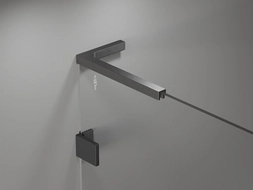 Mexen set of L-shaped angle stabilizers for shower doors and panels 6-8 mm, gun gray brushed - 830-12-66