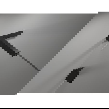 Mexen set of L-shaped angle stabilizers for shower doors and walls 6-8 mm, black - 830-12-70