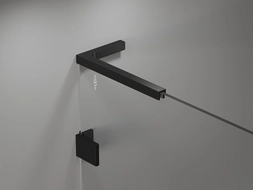 Mexen set of L-shaped angle stabilizers for shower doors and walls 6-8 mm, black - 830-12-70