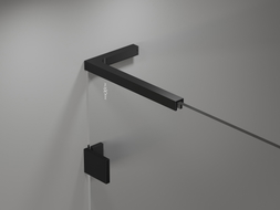 Mexen Uni-L1 L-shaped bracket set for 6-8 mm shower doors and panels, black - 830-12-70
