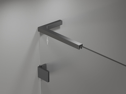 Mexen set of L-angle stabilizers for shower doors and panels 6-8 mm, gun metal - 830-12-95
