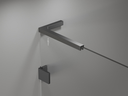 Mexen Uni-L1 L-shaped angle bracket set for 6-8 mm shower doors and screens, gun metal - 830-12-95