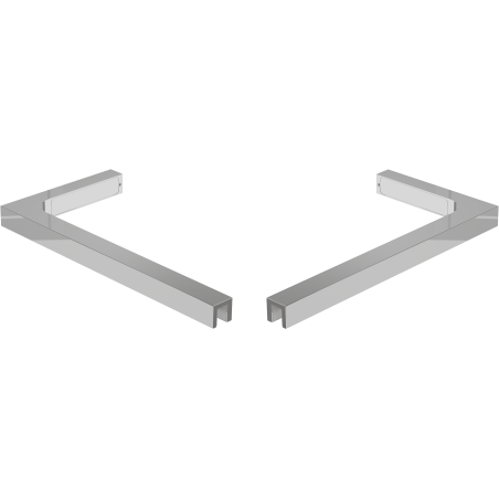 Mexen set of L-shaped brackets for shower doors and panels 6-8 mm, chrome - 830-12-01