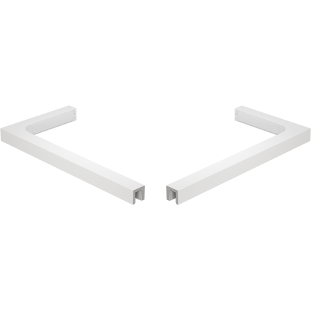 Mexen Uni-L1 L-shaped bracket set for 6-8 mm shower doors and panels, white - 830-12-20