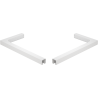 Mexen Uni-L1 L-shaped bracket set for 6-8 mm shower doors and panels, white - 830-12-20