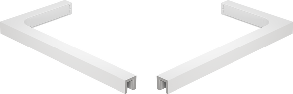 Mexen Uni-L1 L-shaped bracket set for 6-8 mm shower doors and panels, white - 830-12-20