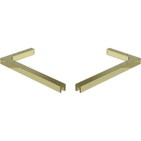 Mexen Uni-L1 Set of L-shaped support brackets for shower doors and panels, 6-8 mm, gold - 830-12-50