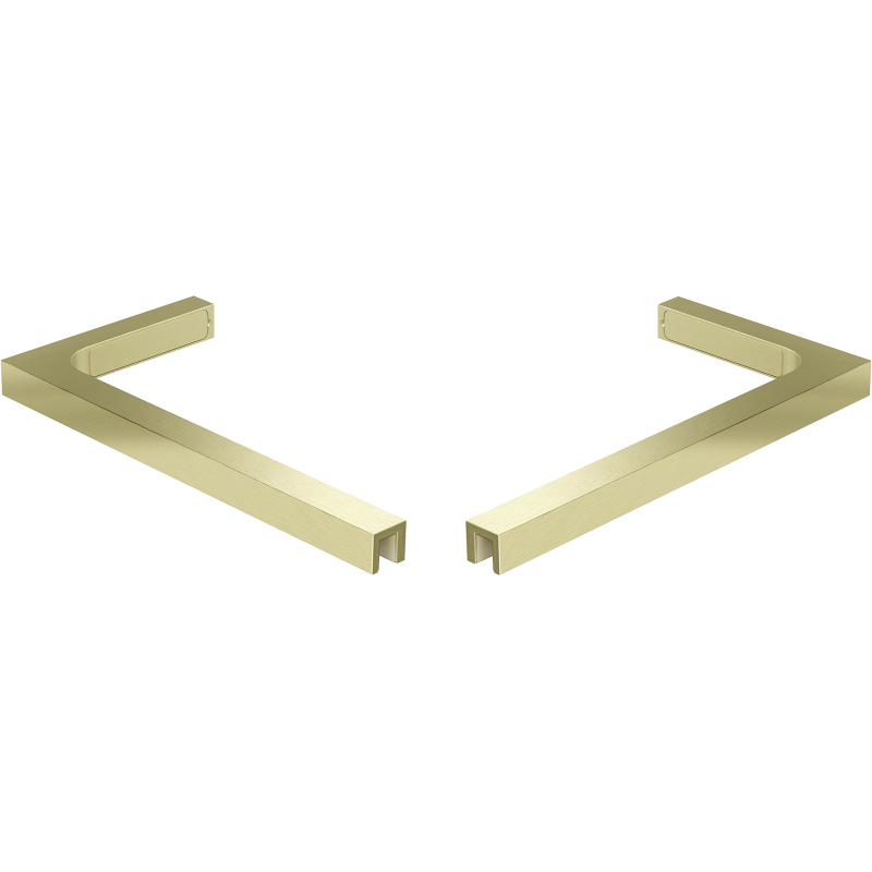 Mexen set of L-shaped brackets for shower doors and panels 6-8 mm, brushed gold - 830-12-55